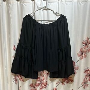 ANTHROPOLOGIE Black Blouse with Bell Sleeves Size XS
